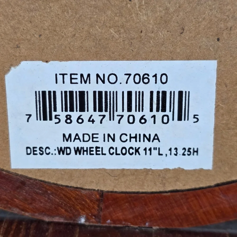 Nautical Ship Wheel Desk Clock Wood decorBrass Pulley Base Rope Knots 13.25H